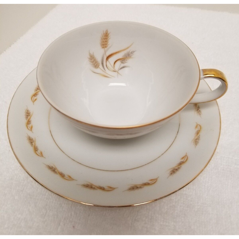 Windermere fine china wheat leaf cup and saucer Japan 6100
